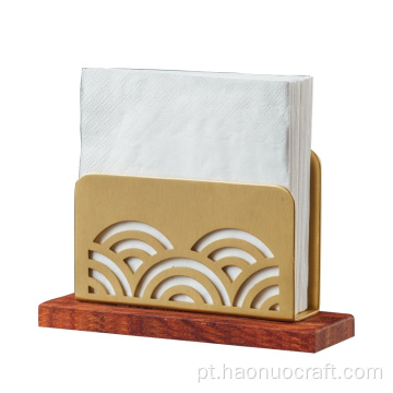 Porta-toalhas de papel de latão chinês criativo vertical